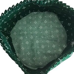 Longaberger Basket Liner Stand Up Drop In Pleated Edge Heritage Green New